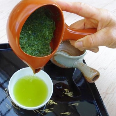 新茶 深蒸し茶 茶缶 2本セット 栽培期間中農薬不使用 B3-28
