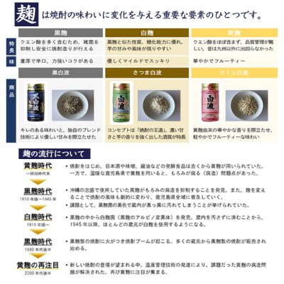 そのまま飲める芋焼酎 優しくスッキリ【白麹のさつま白波 12度】15本 薩摩酒造 A6-84