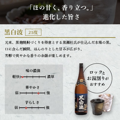 枕崎の定番焼酎 2種【白・黒】1800ml×各1本【薩摩焼酎】芋焼酎 黒麹 A6-24