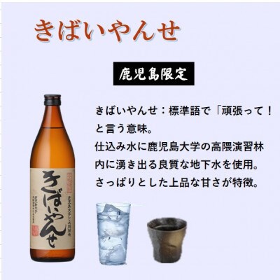 【本格焼酎】きばいやんせ【鹿児島限定】 900ml×4本 B0-6