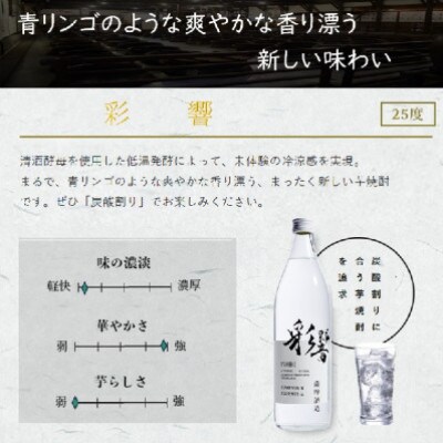 炭酸割りが美味しい【彩響】900ml2本と冷や奴に掛けて美味しい【だし黒酢ジュレ】1個　A6-142