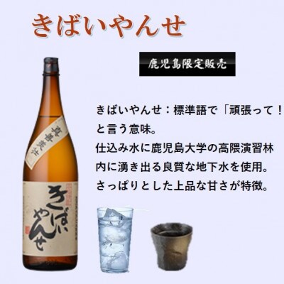 【本格焼酎】きばいやんせ【鹿児島限定】 1800ml×2本　A8-105