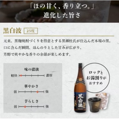 【毎月定期便】薩摩酒造の本格芋焼酎【さつま白波・黒白波】 1800ml×2本 CC0-16全2回