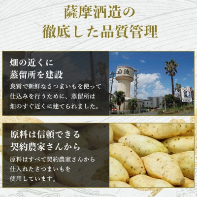 【毎月定期便】さつま白波&黒白波1800ml各3パックセット GG5-0008全2回