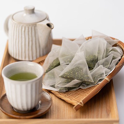 【のし付き・お歳暮】「天然玉露あさつゆ」緑茶ティーバッグ(5g×25P)×4袋 A4-1S