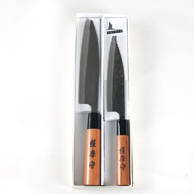 伝統工芸 包丁 薩摩守 大小セット 三徳包丁 文化包丁 ステンレス 2本組 H0-1