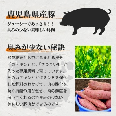 鹿児島県産豚 しゃぶしゃぶ用肉 3種類 味の食べくらべセット 豚しゃぶ 冷しゃぶ A3-204