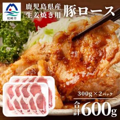 鹿児島県産豚 ロース しょうが焼き用 300g×2パック 豚ロース肉 生姜焼き A3-206