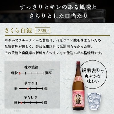 さつま白波&さくら白波1800ml　各1パックセット A5-38