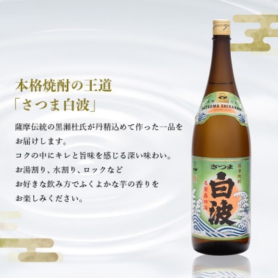 【毎月定期便】【さつま白波】25度 1800ml×6パックセット【薩摩焼酎】SE360BX05全5回