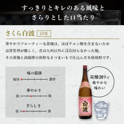 【毎月定期便】【さくら白波】25度【1800ml】×6パックセット GG5-0007全2回