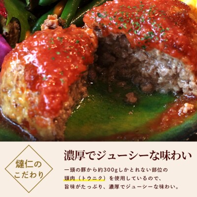 プレミアム 黒豚 ハンバーグ (120g×2個)×4パック『 頭肉 』使用 A3-323