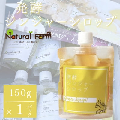 ジンジャーシロップ(150g×1個)【非加熱発酵】【優しい甘さの生姜シロップ】【米入り】Z0-41
