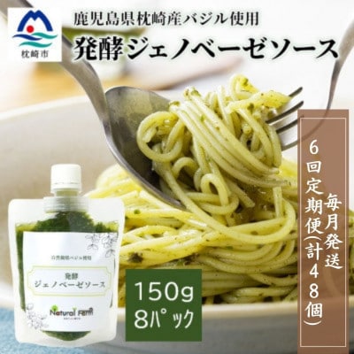 【毎月定期便】ジェノベーゼソース(150g×8個)【鹿児島県枕崎産バジル使用】全6回HH-6009