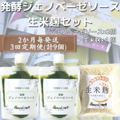 【2ヵ月毎定期便】ジェノベーゼソース&生米麹 全3回 LL-6021