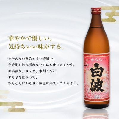 【さくら白波】25度 900ml×6パックセット B3-61