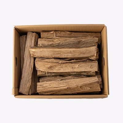 鹿児島県産乾燥薪　樫カシ約25キロ×3箱 C3-4 【複数個口で配送】