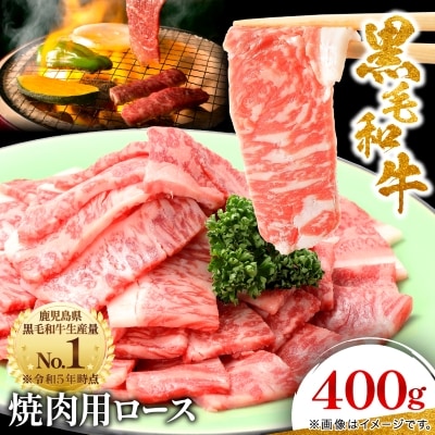 【鹿児島県産】黒毛和牛 焼肉用ロース 400g(枕崎市) A8-112