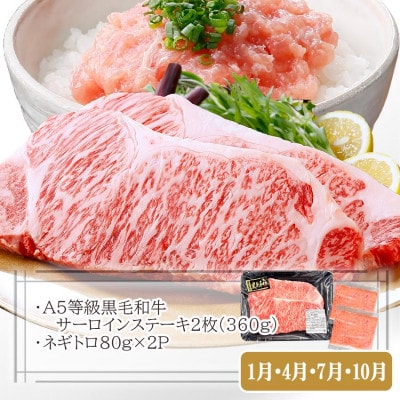 【さとふる限定】定期便(3回配送)枕崎お楽しみ(A5等級黒毛和牛&かつお・黒豚加工品)EE-0056
