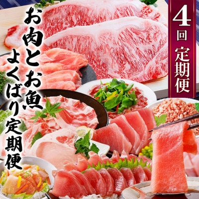 定期便4回配送　お肉とお魚のよくばり定期便　EE0-0001
