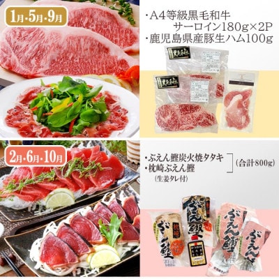 定期便4回配送　お肉とお魚のよくばり定期便　EE0-0001