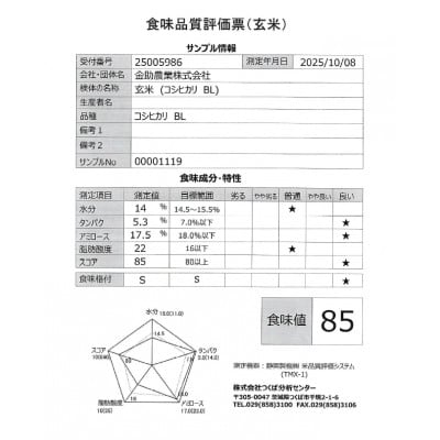 金助農業のコシヒカリ精米5kg