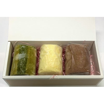こだわり食材を使った3種類のシフォンロールセット