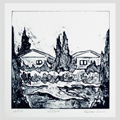 『VISION』KPM-002(版画作品) フレーム付き