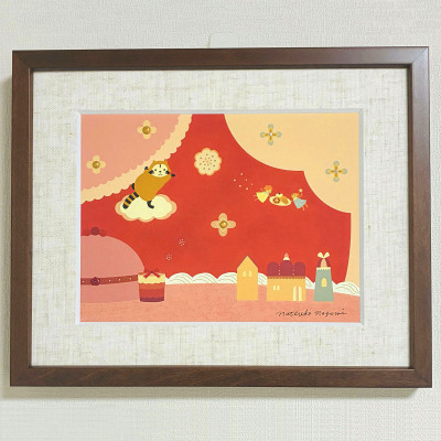 あらいぐまラスカル　アートプリントDECO　【ラズベリー】