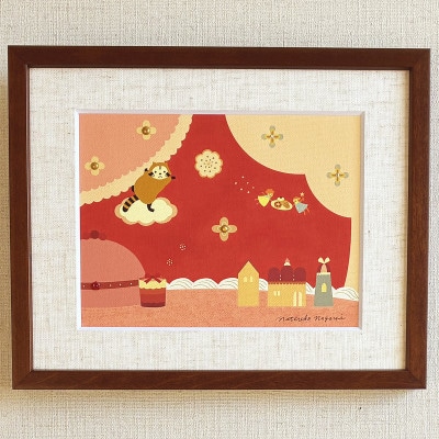 あらいぐまラスカル　アートプリントDECO　【ラズベリー】
