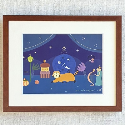 あらいぐまラスカル　アートプリントDECO　【Deep Blue】