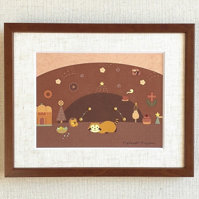 あらいぐまラスカル　アートプリントDECO　【Chocolate】