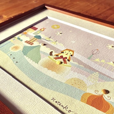 あらいぐまラスカル　アートプリントDECO　【White】