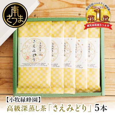 【日本茶AWARD受賞】高級深蒸し茶「さえみどり」 5本セット (100g×5袋)
