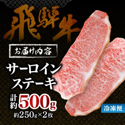 【飛騨牛】サーロインステーキ 2枚入り 計約500g (250g×2枚) 岐阜県産 黒毛和牛