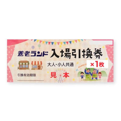 養老ランド 入場券　大人子供共通1枚　乗り物券(2,200円分)セット　養老町　遊園地