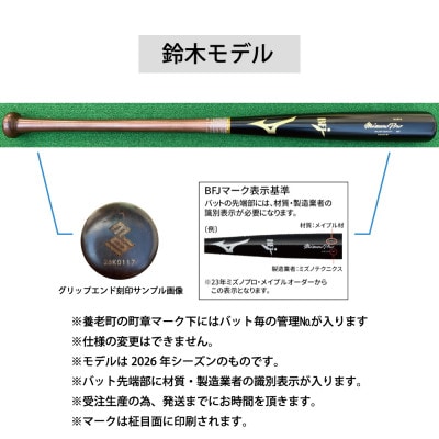 ミズノプロ【鈴木誠也モデル】硬式メイプル木製バット