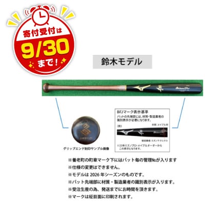 ミズノプロ【鈴木誠也モデル】硬式メイプル木製バット