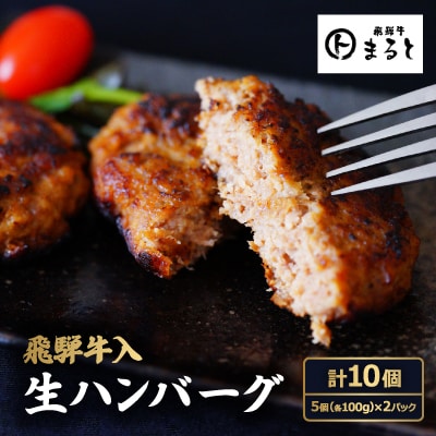 飛騨牛入特製生ハンバーグ　100g×10個