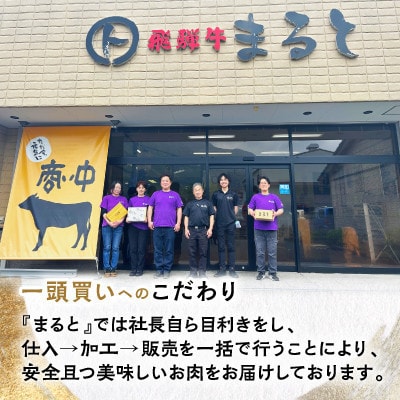 【飛騨牛】焼肉4種B-2セット　赤身肉と味付けホルモンなど　合計1kg