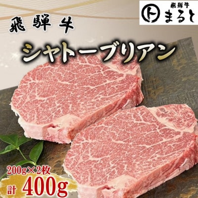 飛騨牛ヒレ ステーキ　シャトーブリアン 計400g(200g×2枚)