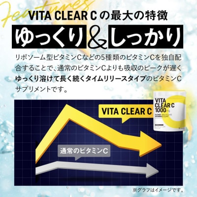 ビタミンCサプリメント ビタクリアC リポソームビタミンC配合 ビタミンC1,000mg 3袋セット