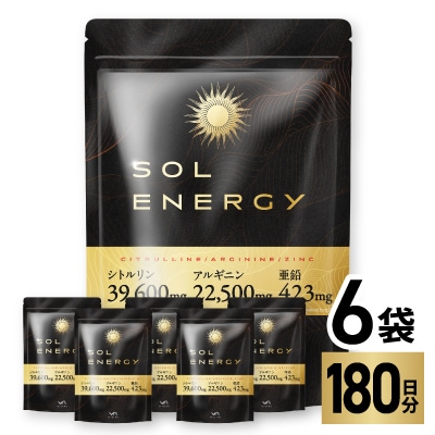 シトルリンサプリメント アルギニン 亜鉛 マカ配合 Mr.GINO ソルエナジー 6袋(6ヶ月分)