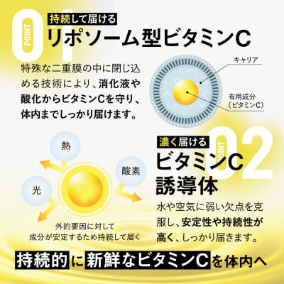 【毎月定期便】ビタクリアC リポソームビタミンC配合 ビタミンC1,000mg 30日分全4回