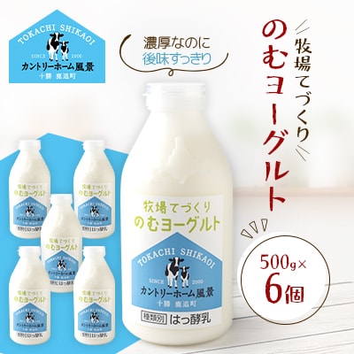 牧場てづくりのむヨーグルト　500g×6個