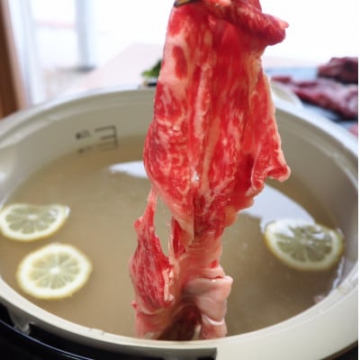 鹿追牛しゃぶしゃぶ用 450g (鹿追牛Eセット225g×2)  北海道十勝鹿追産【011A】