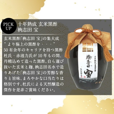 十年熟成 玄米黒酢 桷志田宝セット合計2L【福山黒酢】　P-109 