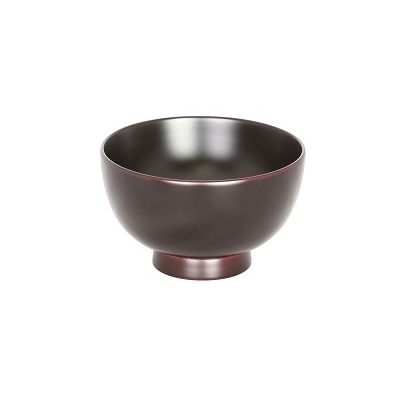 川連漆器　背高椀　溜内黒[B5801]