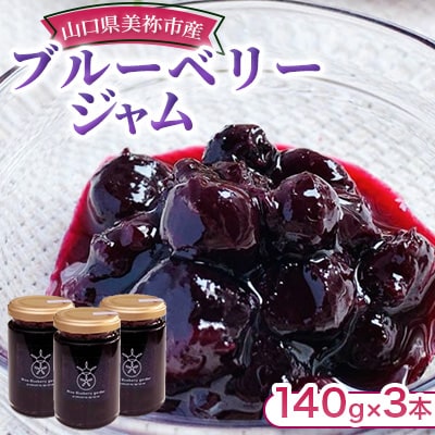 山口県美祢市産ブルーベリージャム3本