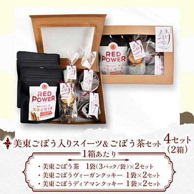 美東ごぼう入り スイーツ & ごぼう茶(4セット)